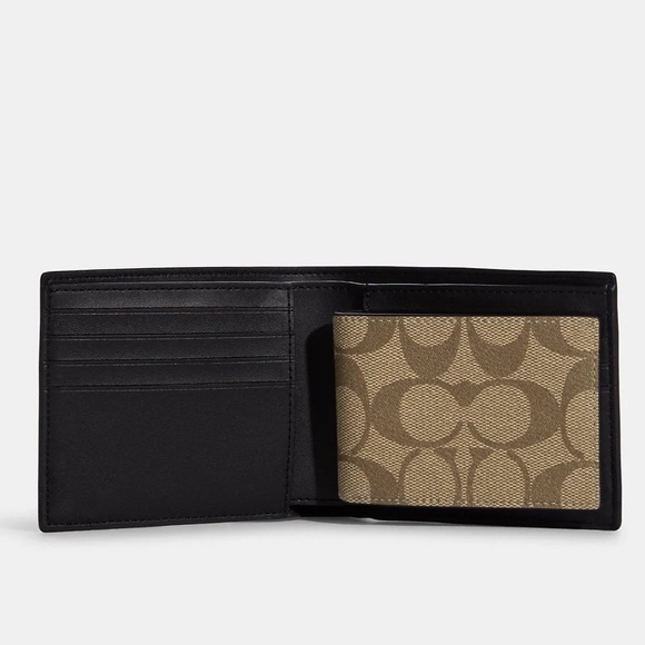 COACH 3 IN 1 WALLET IN BLOCKED SIGNATURE CANVAS - Picture 5 of 5